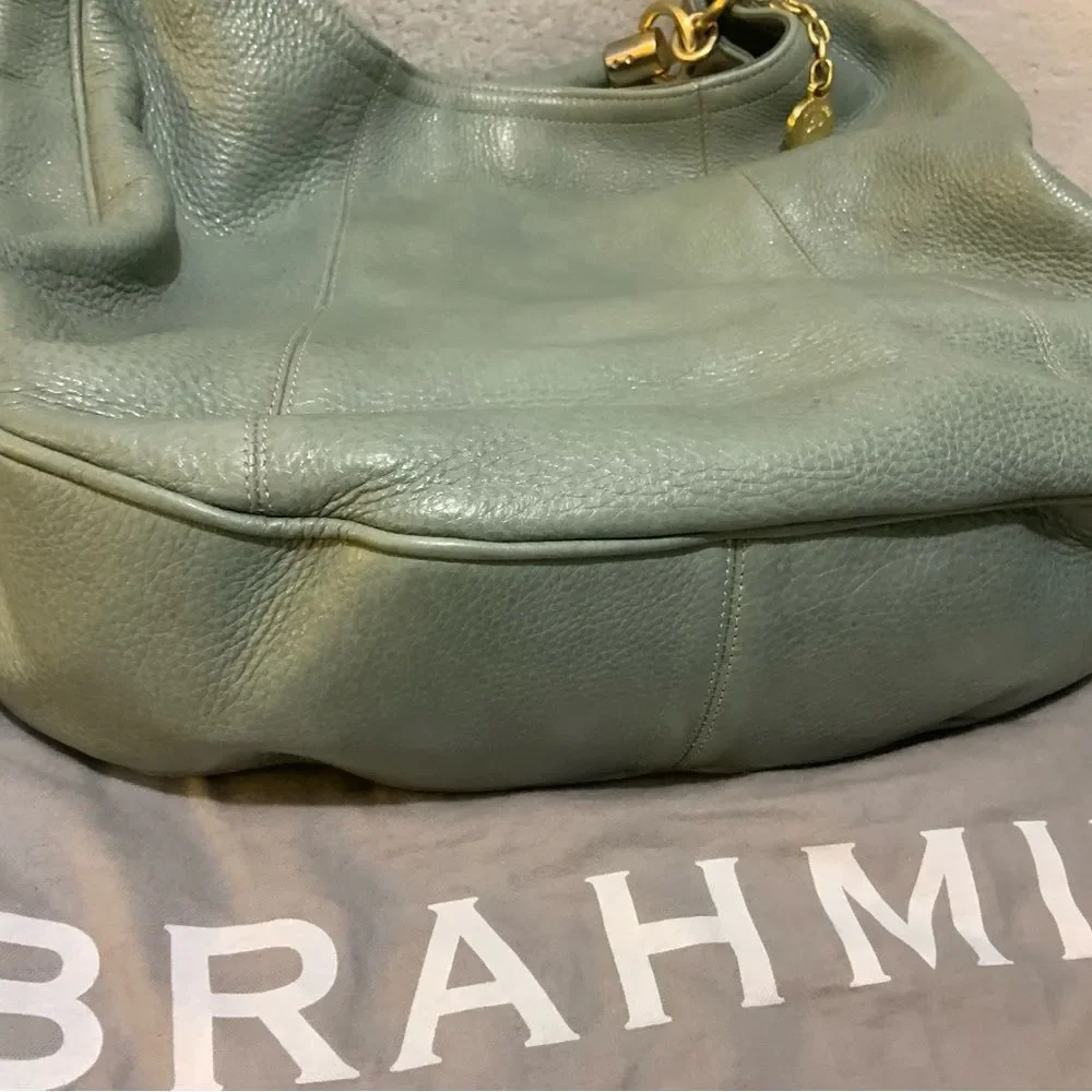 Brahmin Large Pebbled Leather Shoulder  Hobo Bag RARE